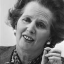 Premier Thatcher tijdens een persconferentie, Bestanddeelnr 932-7043