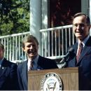 Campbell, Carroll 1986 campaign rally with V-P GHW Bush and Strom Thurmond
