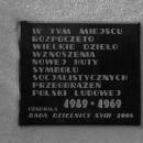 Nowa Huta pierwszy blok tablica pamiątkowa
